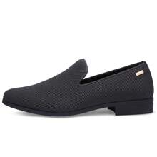 Mens Loafers Dress Shoes Slip On Driving Shoes Tuxedo Suit Shoes - 深灰色 - 查看 2