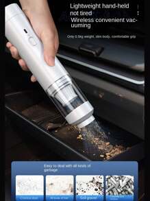 Aspirateur de voiture à grande aspiration sans fil, aspirateur à main portable pour voiture et maison, double fonction d'aspiration et de soufflage, super aspiration, longue durée de vie, aspirateur sans balai 3000 mAh