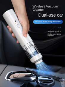 Aspirateur de voiture à grande aspiration sans fil, aspirateur à main portable pour voiture et maison, double fonction d'aspiration et de soufflage, super aspiration, longue durée de vie, aspirateur sans balai 3000 mAh