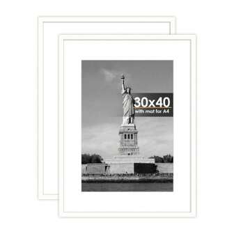 2pcs White Cardboard Picture Frames, Modern Home Decor Wall Display Frames, Home Decor Art Accessories, With Cardboard Inserts