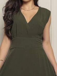 Women's Dress - xanh quân đội - Xem 5