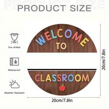 A Classroom Number To Welcome The Start Of School, Customized Classroom Number, Round Wooden Teacher Number, Wooden Class Decoration Card, Round Wooden Hanging Ornament, Wall Art Holiday Decoration, Teacher Gift, And Opening Gift.