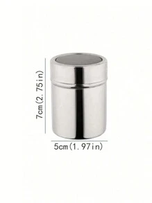 1pc Stainless Steel Powder Sugar Shaker Duster , Stainless Steel Powder Shaker, Sugar Dispenser Fine Mesh Shaker Powder Cans For Baking Soda Cocoa Cornstarch Coffee Flour Ect Shaker Sifter Dispenser Duster Container Stainless Steel For Cinnamon Flour Powdered Sugar Cornstarch Ect Powdered Sugar Shaker, Powdered Sugar Dispenser Duster Flour Dispenser Baking Supplies, Kitchen Supplies - Multicolor - View 7