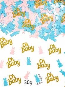 15/30/50g 性别揭示婴儿洗礼心形五彩纸屑 圆形五彩纸屑熊五彩纸屑兔子五彩纸屑脚印五彩纸屑瓶皇冠五彩纸屑性别揭示闪亮婴儿服装派对桌性别揭示派对桌婚礼装饰（粉色、蓝色、金色）婴儿洗礼家庭装饰礼物 - 彩色 - 查看 32