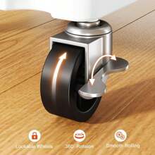 3 Tier Rolling Cart Organizer, Plastic Rolling Cart With Lockable Wheels & Reinforced Handle, Lightweight Utility Cart Storage Cart For Nursery, Kitchen, Bathroom, Craft Room, White - White - View 6