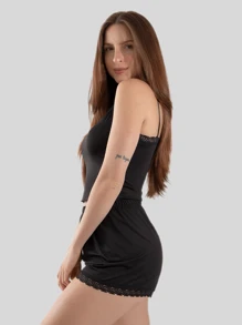 Women Pajama Sets - màu đen - Xem 2