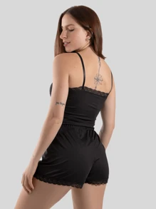 Women Pajama Sets - màu đen - Xem 3