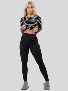 Women Pajama Sets - màu đen - Xem 2