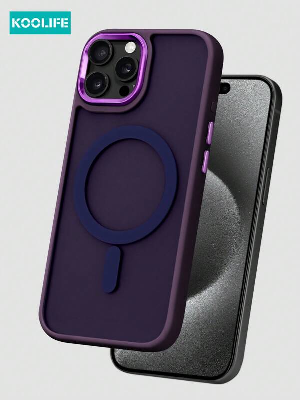 1pc Koolife Skin-Friendly Electroplated Matte Magnetic Protective Case, Anti-Slip Anti-Drop, Matte Skin Feel, Ultra-Thin Hard Shell, PC+TPU, Compatible With IPhone 17 ProMax/17/17 Pro/17 Air/16/16 Pro/16 Plus/16 ProMax/11/11 Pro/11 ProMax/12/12 Pro/12 ProMax/13/13 Pro/13 ProMax/14/14 Plus/14 Pro/14 ProMax/15/15 Pro/15 Plus/15 ProMax, S25 Ultra/24 Plus/23/22
