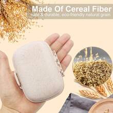 1入組藥盒，便攜式小型週度旅行藥物分裝盒，口袋式藥盒，適用於手提包維生素魚油格子容器，儲物盒，便攜式 8 格藥物整理盒，安全的日常維生素儲存，理想的旅行伴侶 - 彩色 - 查看 4