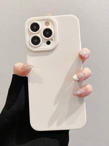 挂绳白色手机壳直边相机孔边框防震加厚手机壳，彩色印花保护套适用于 ，防水防摔防刮