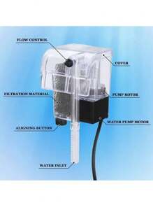 Filtro Externo De Cascada Transparente Para Peceras ,1 Pieza Limpiador De Acuario Filtro Externo Cascada Para Acuario Pecera Cambio De Agua Para Limpieza De Tanque De Pecespieza US Standard con sistema de filtración en cascada, oxígeno y funcionamiento silencioso - transparente - Ver 6