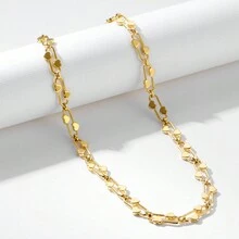 ZG YING ZHOU ZGYZ 1 chiếc dây chuyền hình trái tim bằng thép không gỉ mạ vàng kiểu hiphop, có móc cài hình kẹp giấy, thích hợp cho cặp đôi, đám cưới, tiệc tùng, làm thủ công, dây chuyền dài để móc vào áo len. - Nhiều màu - Xem 12