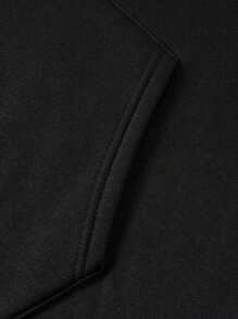 Men's Plus Size Casual Sunrise Print Round Neck Sweatshirt - Black - View 6