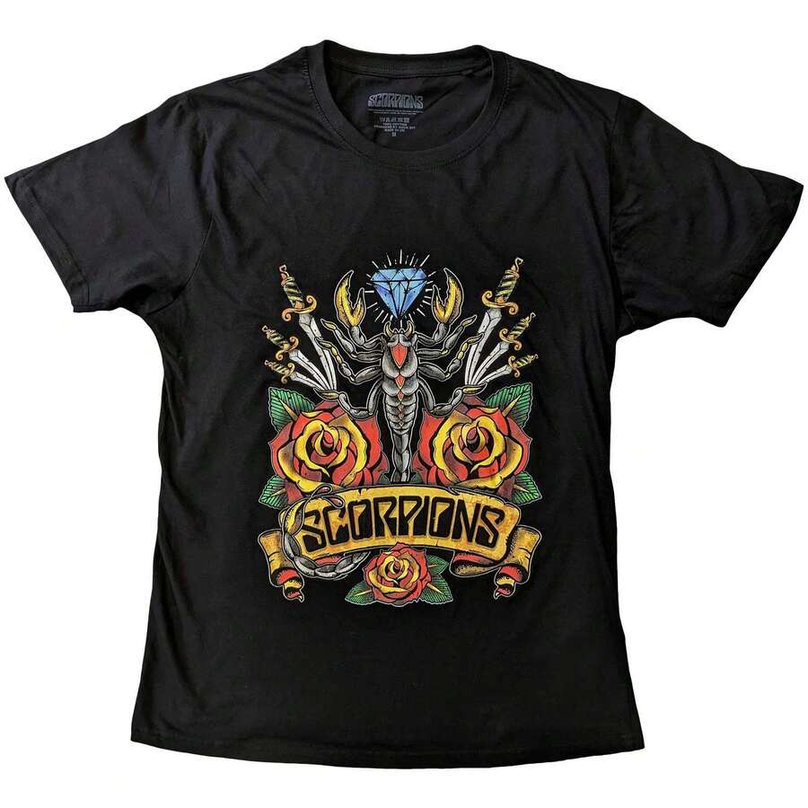 Scorpions | Official Band T-Shirt | Traditional Tattoo - Black - View 1