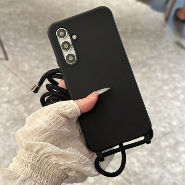 حافظة هاتف أبل بتصميم بسيط مع سلسلة، مقاومة للماء والصدمات وخدوش السطح