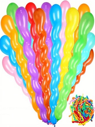 30/50/100 piezas, Globos largos de látex espiral de 100 cm - Globos retorcidos de colores arcoíris para decoración de fiestas de cumpleaños, bodas, festivales, regreso a clases, San Valentín