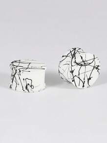 PAIR Silicone Ear Gauge Flexible Soft Double Flared Saddle Ear Plugs Cool Lines Ear Stretchers Tunnels Expanders Body Jewelry - As Shown - View 22