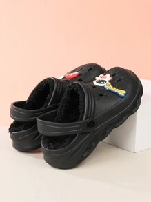 Sapatos de caverna quentes de outono e inverno para crianças, meninos e meninas