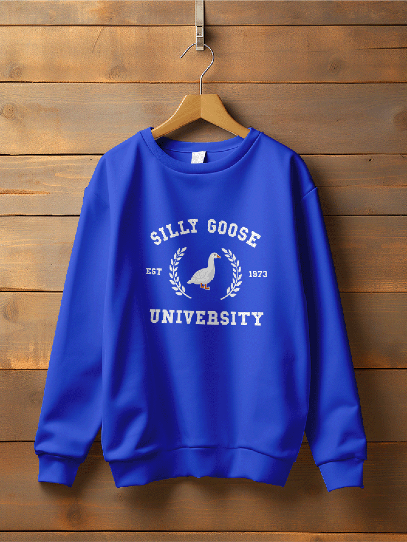 Blouse Sweatshirt Silly Goose University CANGURU 2423 FLUXOGEEK - 寶藍色 - 查看 1