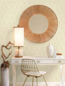 1m/3m srebrna, złota, biała geometryczna samoprzylepna tapeta do tła pokoju, szafki, renowacji i dekoracji szuflad, wodoodporna i odporna na wilgoć naklejka PVC - Złoto - Zobacz 7