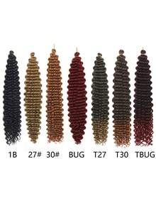 Deep Water Wave 22inch Wholesale Curly Crochet Braid Hair Ombre Wavy Curls Water Wave With Curly Ends - Multicolor - View 6