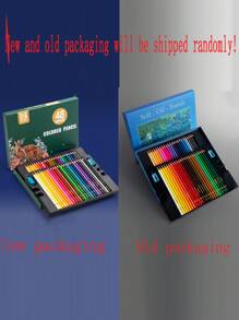 48PC, 48/36/24 Color Professional Colored Lead Set, Oil-Based Colored Pencil Set, Art Professional Paintbrush, Hand Drawn Sketch Painting, Beginner Specific Colored Pencil Painter Sketch Pencil, Gift For The Beginning Of The School Season, - Multicolor - View 3