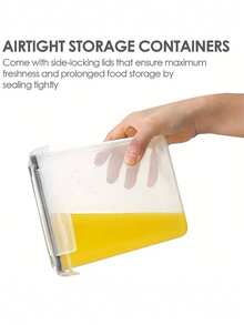 12pcs Food Cans And Packaging Cans, Plastic Airtight Food Storage Containers Without Bisphenol A, For Grains, Snacks, And Sugar, Labeled And Labeled Grain Dispensers, Dishwasher Safes, Kitchen Accessories - 黑與白 - 查看 10