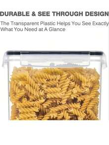 12pcs Food Cans And Packaging Cans, Plastic Airtight Food Storage Containers Without Bisphenol A, For Grains, Snacks, And Sugar, Labeled And Labeled Grain Dispensers, Dishwasher Safes, Kitchen Accessories - 黑與白 - 查看 7