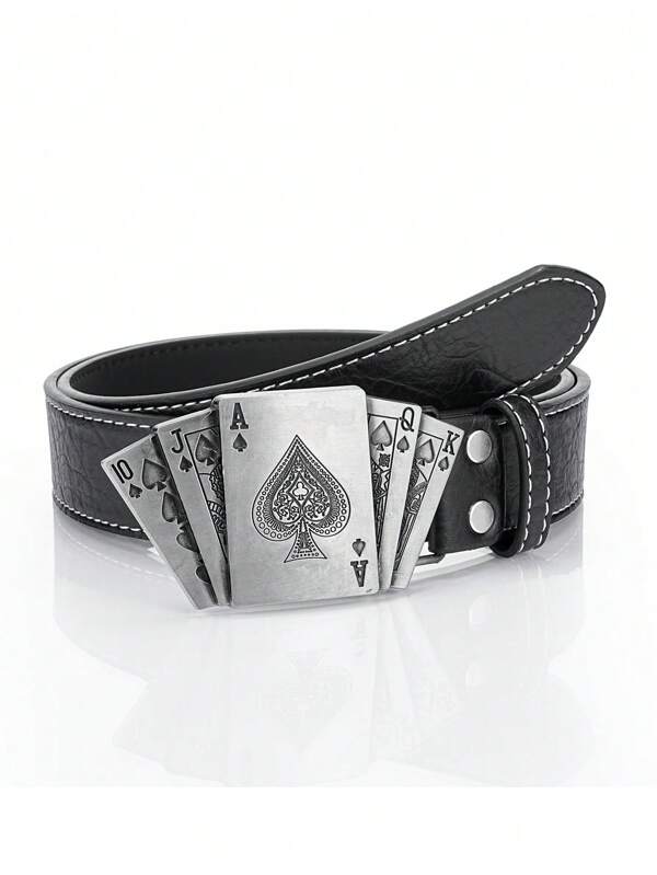 1pc Playing Card Shaped Belt For Men Summer, School