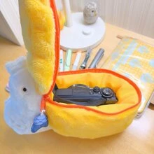 1 件中号鹈鹕包 可爱鹈鹕铅笔盒、趣味毛绒拉链笔袋、文具收纳袋、笔记本电脑包、可爱钱包、卡通铅笔袋手拿包、可爱化妆包、相机保护包、单肩包 - Middle Pelican Bag - 查看 5