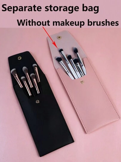 Anpassat bärbart sminkborstefodral, multifunktionell sminkborstehållare med tryckt mönster