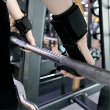 2 件健身深蹲举重引体向上腕钩单杠运动器材减轻力量训练非手力钩健身房配件 - 黑色 - 查看 5