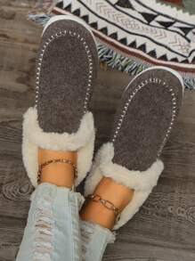 Sneakers infoltite e morbide da donna, con fodera in pelliccia, scarpe casual invernali confortevoli