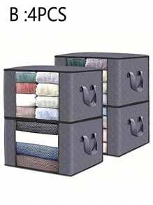 A Style 3pcs / B Style 4pcs / C Style 1pc Large Clothing Storage Bag With Handles And Cleare Window Clothes Organizer, For Quilts And Blankets Storage Box Decorations Decor Festival Decor Room Decor Home Decor Decor Bedroom Decor Dress Pants Shoes Jeans Boots Skirtbedroom,Organizer,Organiser,Home Storage,White T Shirt Women,Black Pants Women,Ladies Winter Clothes,Dress,Winter Clothes For Ladies,Elegant Woman Dresses,White Shirt For Ladies,Long Sleeve,White Jumpsuit For Women,Spring Dresses For Women,Spring Outfits For Women,Spring,Spring Clothes,Minimalist,Summer Tops