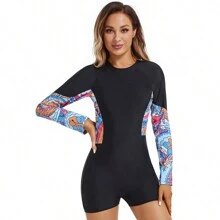 Women Rashguards - Orange - View 1