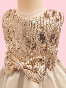 EHOMKIDS Girls Shiny Sequin Decor Party Dress, Toddler & Little Young Girl
