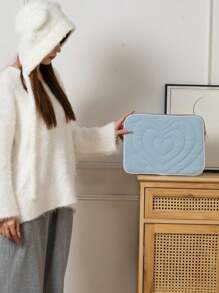 1 Stück einfache gesteppte Tablettasche Liebe, tragbare Tablettasche, Aufbewahrungstasche für Tablets, 11 Zoll, 13 Zoll