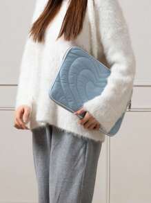 1 Stück einfache gesteppte Tablettasche Liebe, tragbare Tablettasche, Aufbewahrungstasche für Tablets, 11 Zoll, 13 Zoll