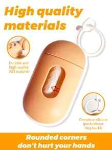 1 pezzo (include 1 rotolo di sacchetti per rifiuti) Porta sacchetti per escrementi di animali domestici portatile, dispenser di sacchetti per rifiuti di cani da esterno