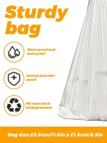 1 pezzo (include 1 rotolo di sacchetti per rifiuti) Porta sacchetti per escrementi di animali domestici portatile, dispenser di sacchetti per rifiuti di cani da esterno