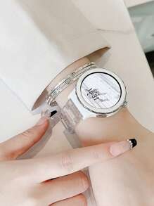 1pc Galaxy Watchband Transparent Resin Ice Band 20mm22mm Silver Clasp Compatible With Samsung 40/42/43/44/45/46/47mm And Compatible With Samsung Galaxy Watch 7/6/5/4 Pro/4/Galaxy Watch 6 Classic SamsungGalaxy Watch Fibit Galaxy Watch Strap In Smart Watch Band Women And Men Breathable And Cold Strap In Summer - Clear - View 9