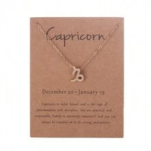 1pc Zodiac Constellation Pendant Necklace, Suitable For Men's Daily Wear - Yellow Gold - View 5