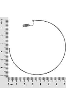 Ear Without Piercing 7.00 Cm Thin Hoop Snap Earring - Gold Or Silver - PRODUCT PRODUCED IN BRAZIL - 銀色 - 查看 3