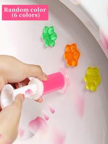 4 piezas de Limpiador de Inodoro en Gel de Colores Surtidos, Desodorizante y Ambientador Fragante, Limpieza Profunda y Eliminación de Manchas, Aroma Fresco (Color Aleatorio) - Multicolor - Ver 1