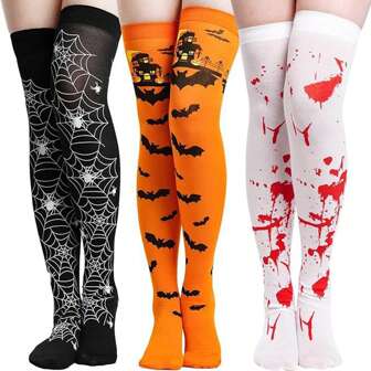 Thigh High Socks, Halloween Cosplay Over The Knee Socks, Women's Stockings & Hosiery For Music Festival Fall Autumn,Christmas