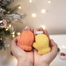 1 Peça de Molde de Silicone de Luva de Natal, Vela de Suéter, Decoração de Vela de Natal Feita à Mão, Decoração de Atmosfera de Feriado, Molde de Gesso, Resina, Cimento, Adequado para Presente de Natal, Festa, Aniversário, Casamento