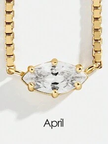 1 pezzo Ciondolo a forma di cuore in acciaio inossidabile con pietra zodiacale, regalo per mamma e figlia, per San Valentino