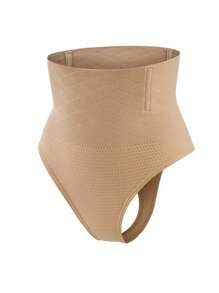 1pc Women's High Cinched Waist Thong Pants, Tight Fit - Please Order 1-2 Sizes Up If Prefer Loose Fit, Sexy Butt Lifting Shapewear Panties