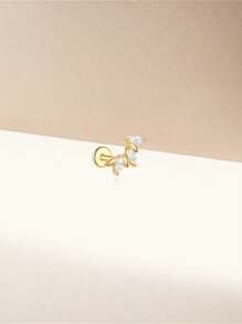 EleRunis 1PC 925 Sterling Zilver Trendy Marquise Studs, Kraakbeen Oorbellen Plat Kraakbeen Helix Piercing Sieraden Voor Dames Dagelijks gebruik Bruiloft Feest Verloving Vuosipäivä Valentijnsdag